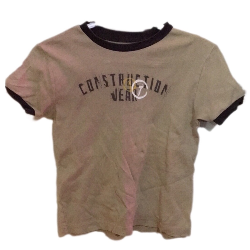 Kids Tan Construction Wear T-Shirt